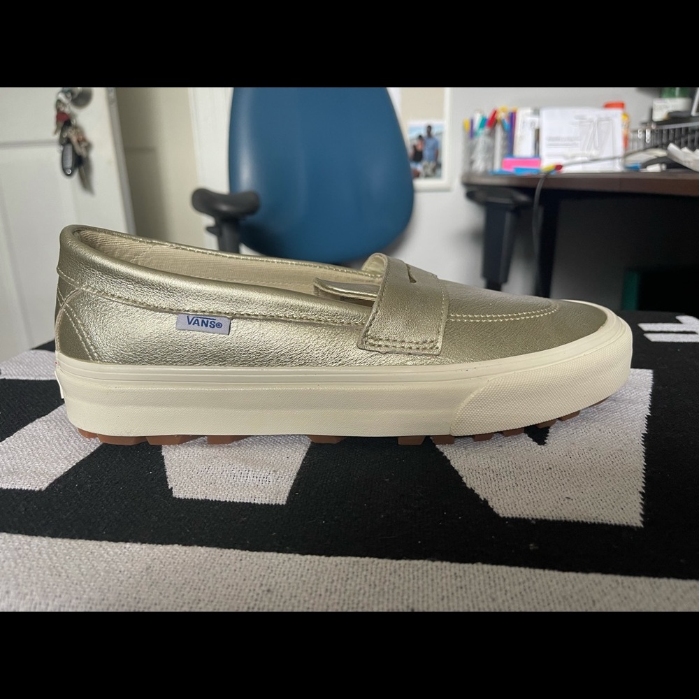 🥑Vans Style 13 (Soft Lthr) gold women’s shoes